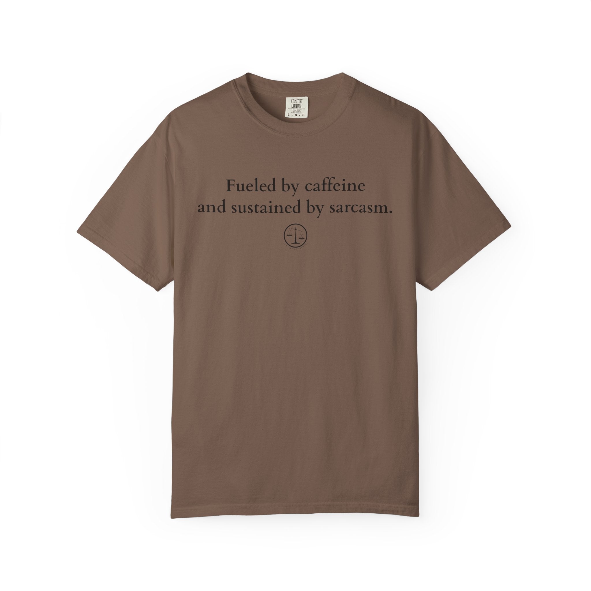 Funny Lawyer Quote Unisex T-shirt - Caffeine, Sarcasm, and CLEs