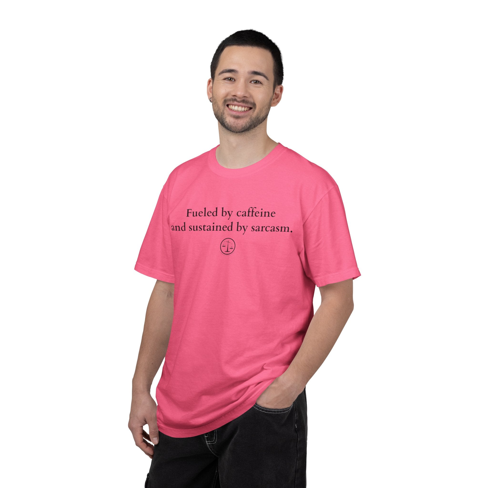 Funny Lawyer Quote Unisex T-shirt - Caffeine, Sarcasm, and CLEs