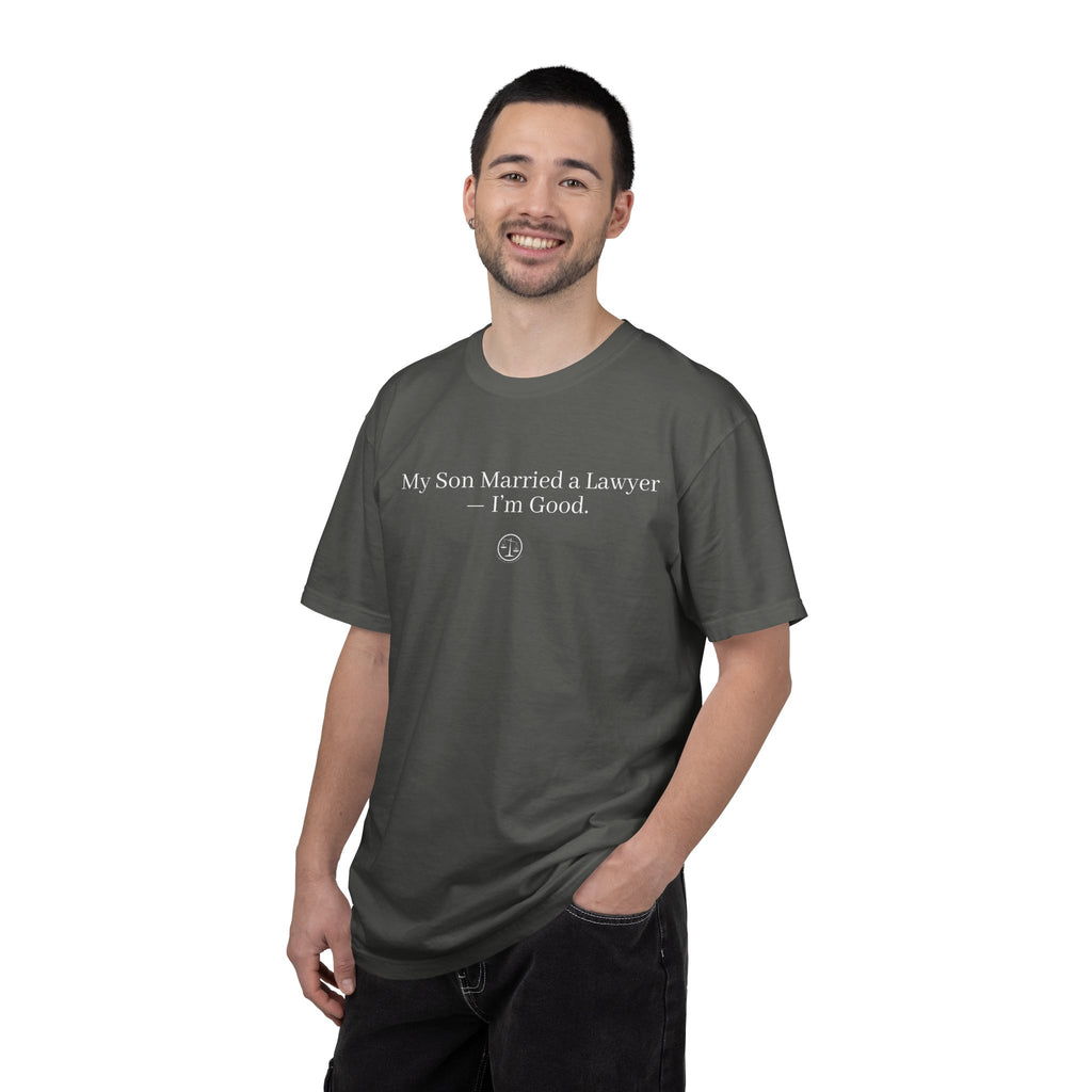 My Son Married a Lawyer T-Shirt — Funny Mom Gift, New In-Law Celebration Tee