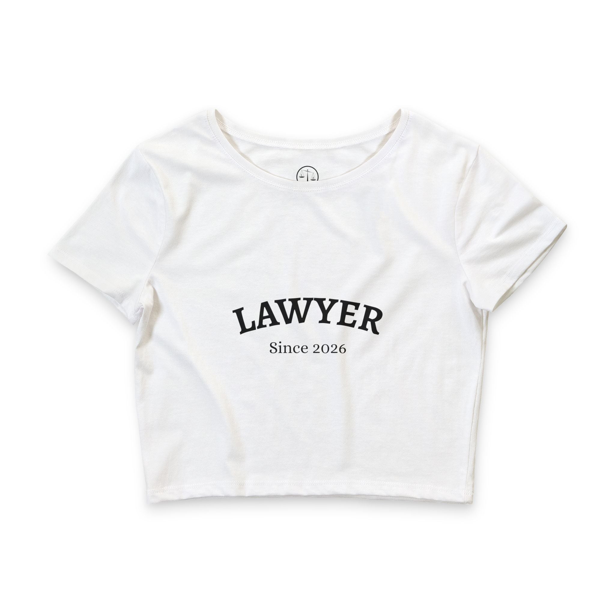 Lawyer Since 2025 Crop Tee, Law Student Gift, Legal Profession Apparel, Cute Lawyer Top, Legal Humor Shirt
