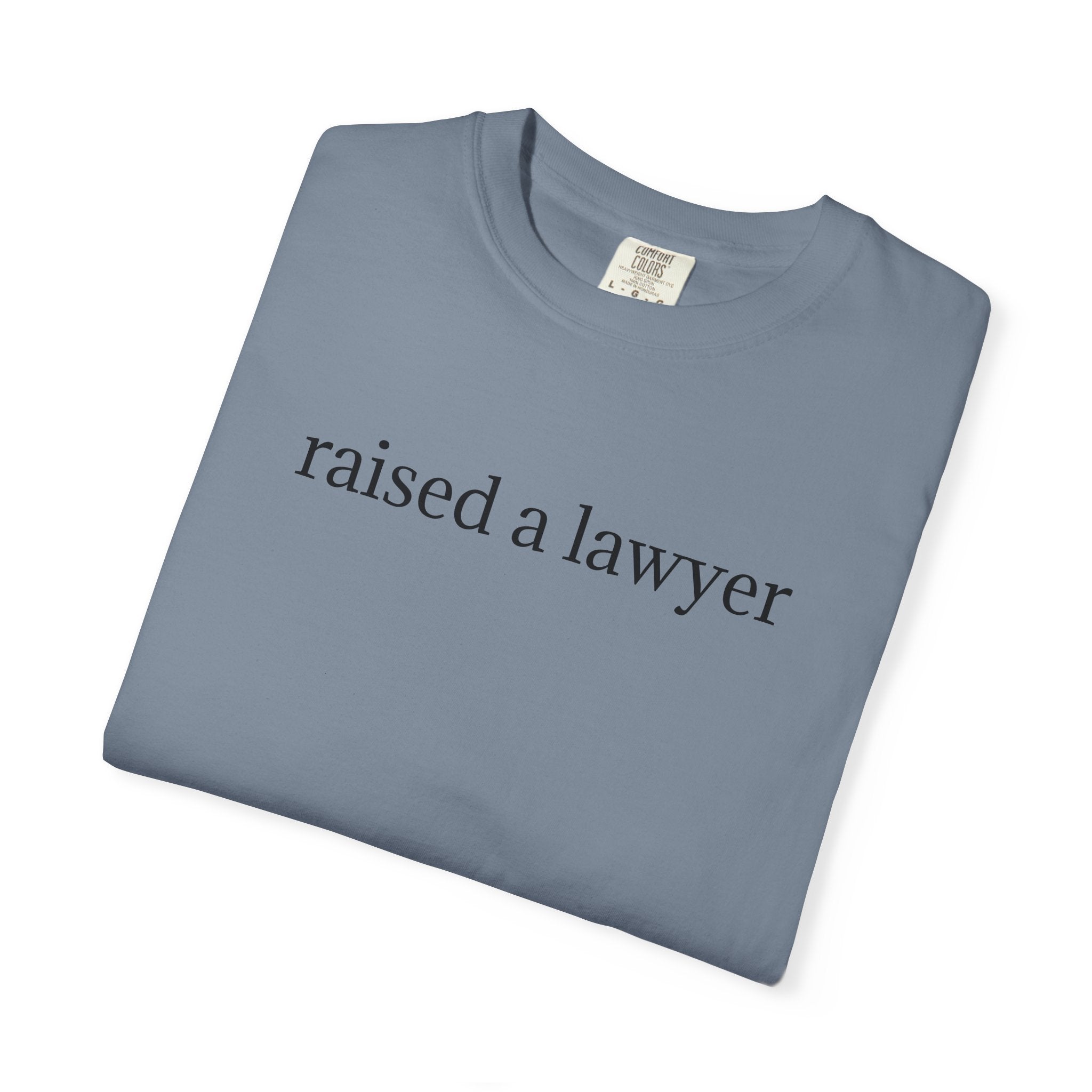 Raised a Lawyer T-Shirt — Proud Parent Legal Grad Tee