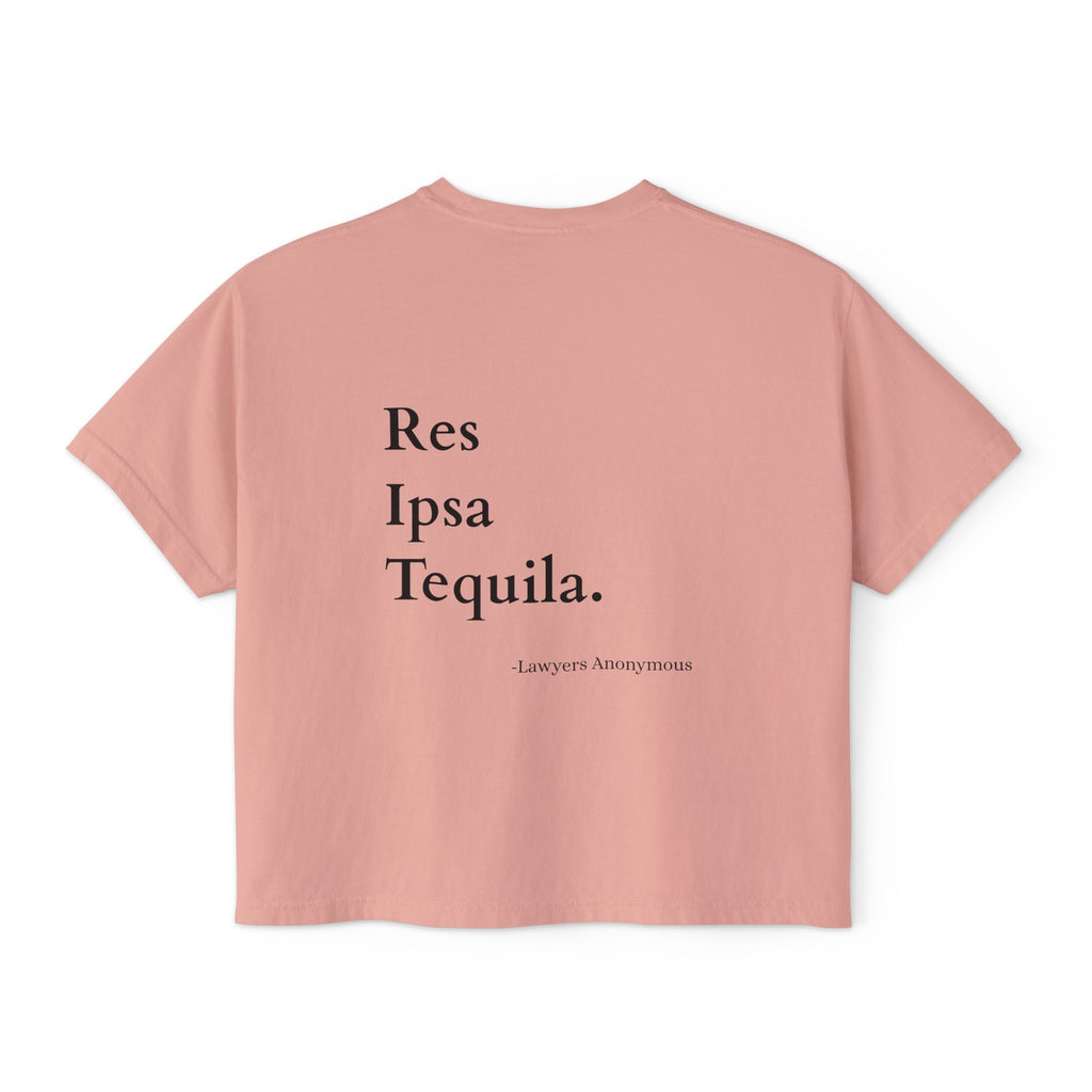 Boxy Tee - Funny Lawyer Quote 'Res Ipsa Tequila'