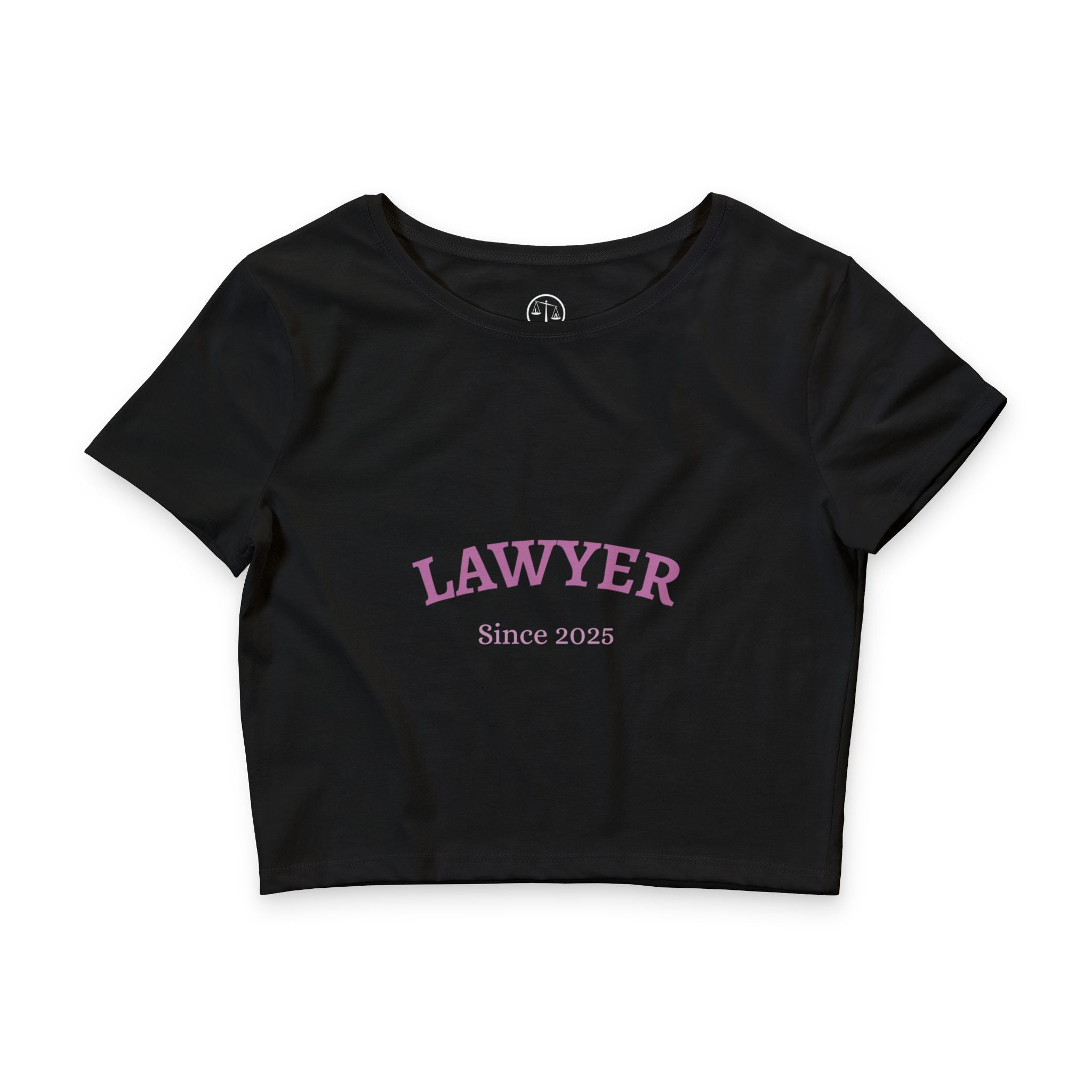 Lawyer Since 2025 Crop Tee, Law Student Gift, Legal Profession Apparel, Cute Lawyer Top, Legal Humor Shirt