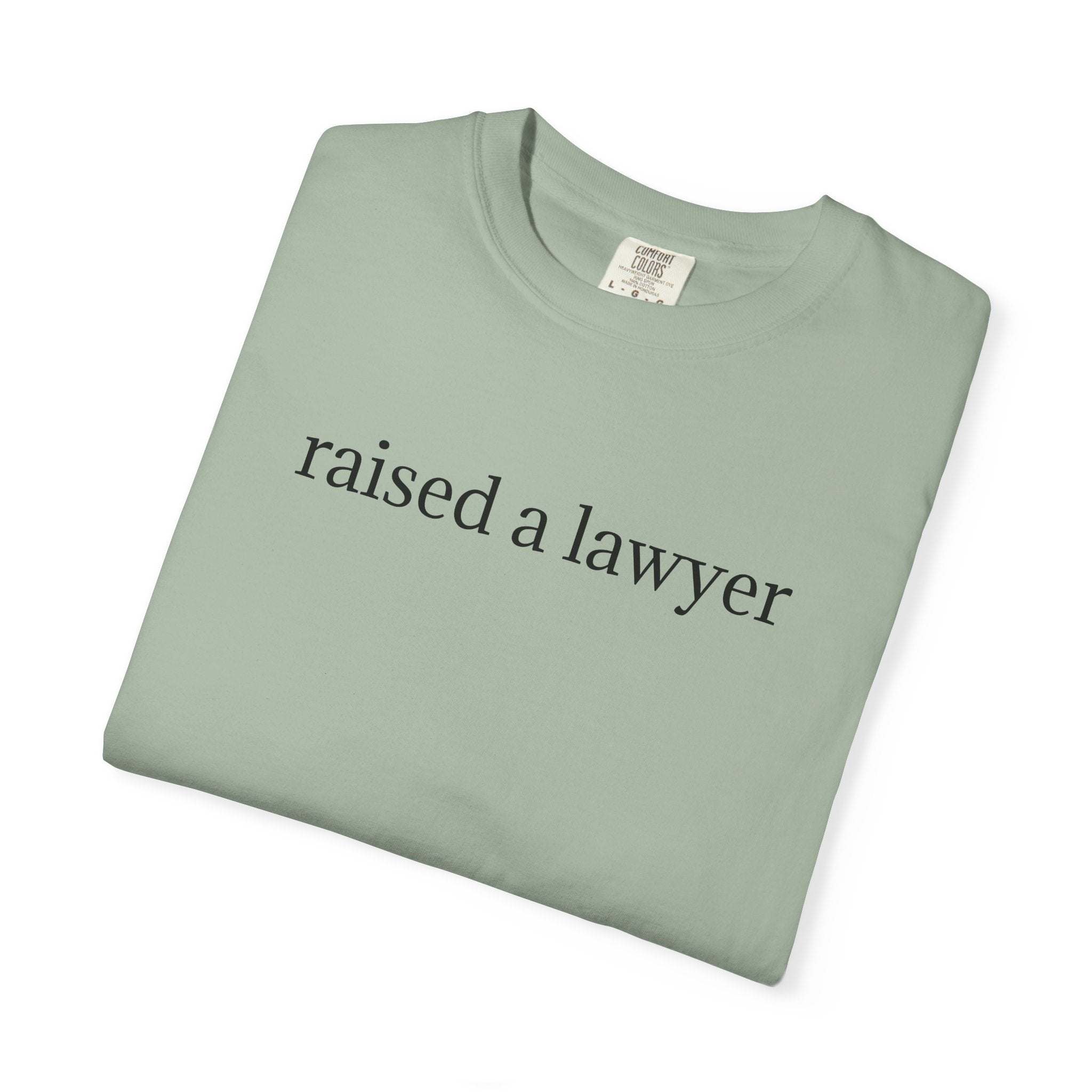 Raised a Lawyer T-Shirt — Proud Parent Legal Grad Tee
