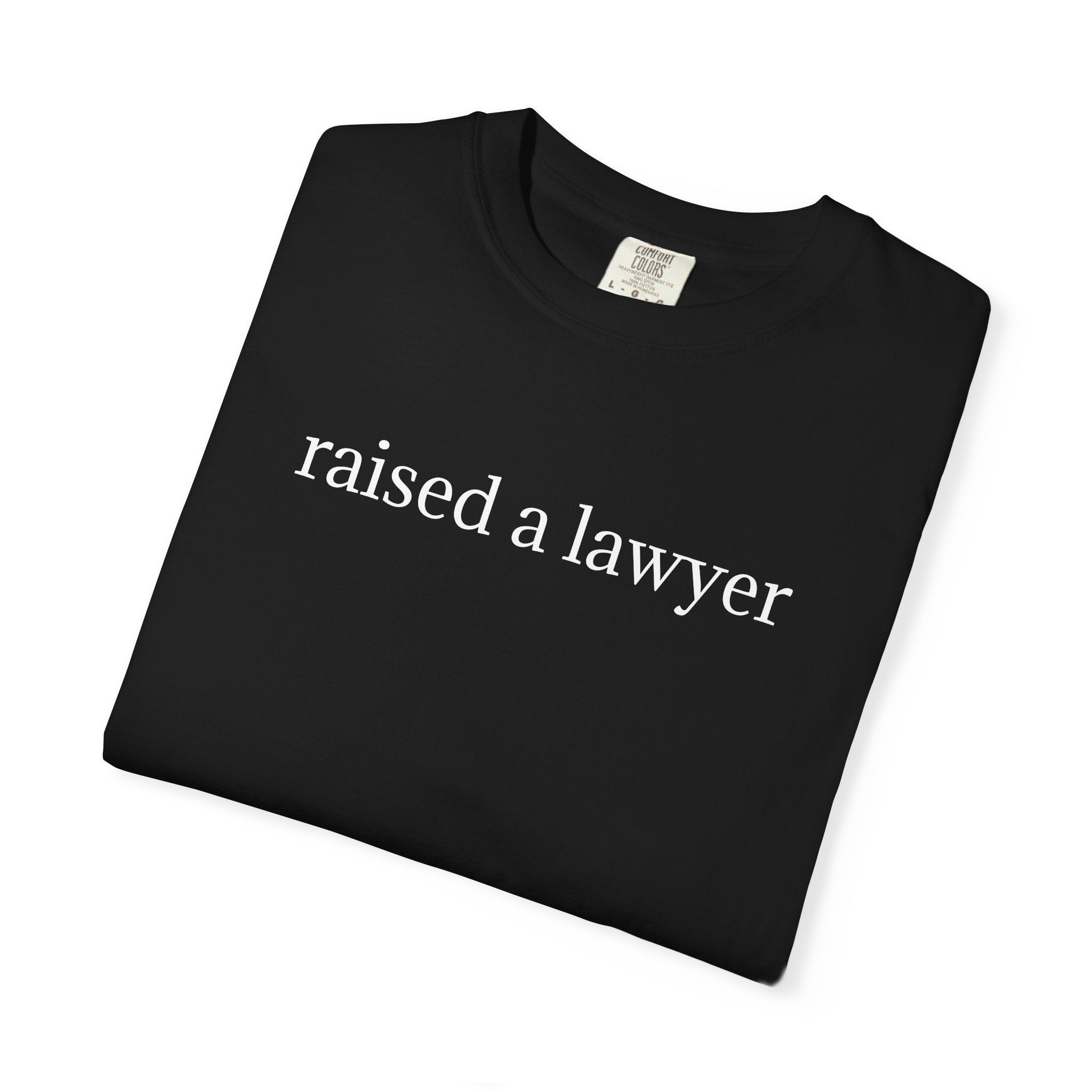 Raised a Lawyer T-Shirt — Proud Parent Legal Grad Tee