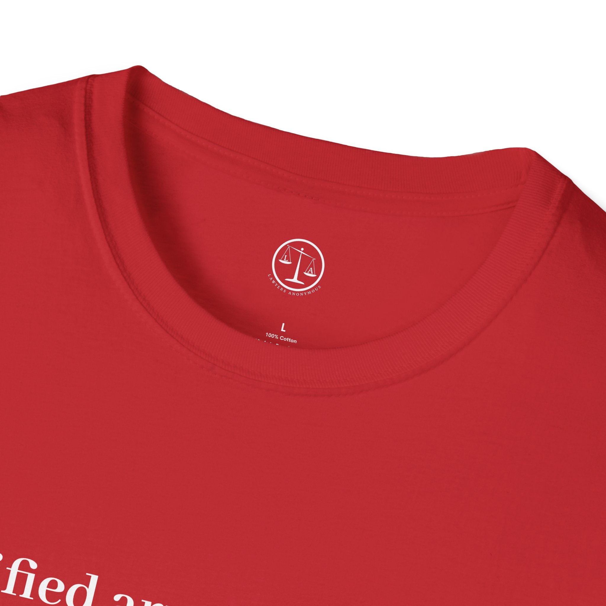 T-Shirt — “certified armchair lawyer.” Minimalist Funny Legal Enthusiast Tee