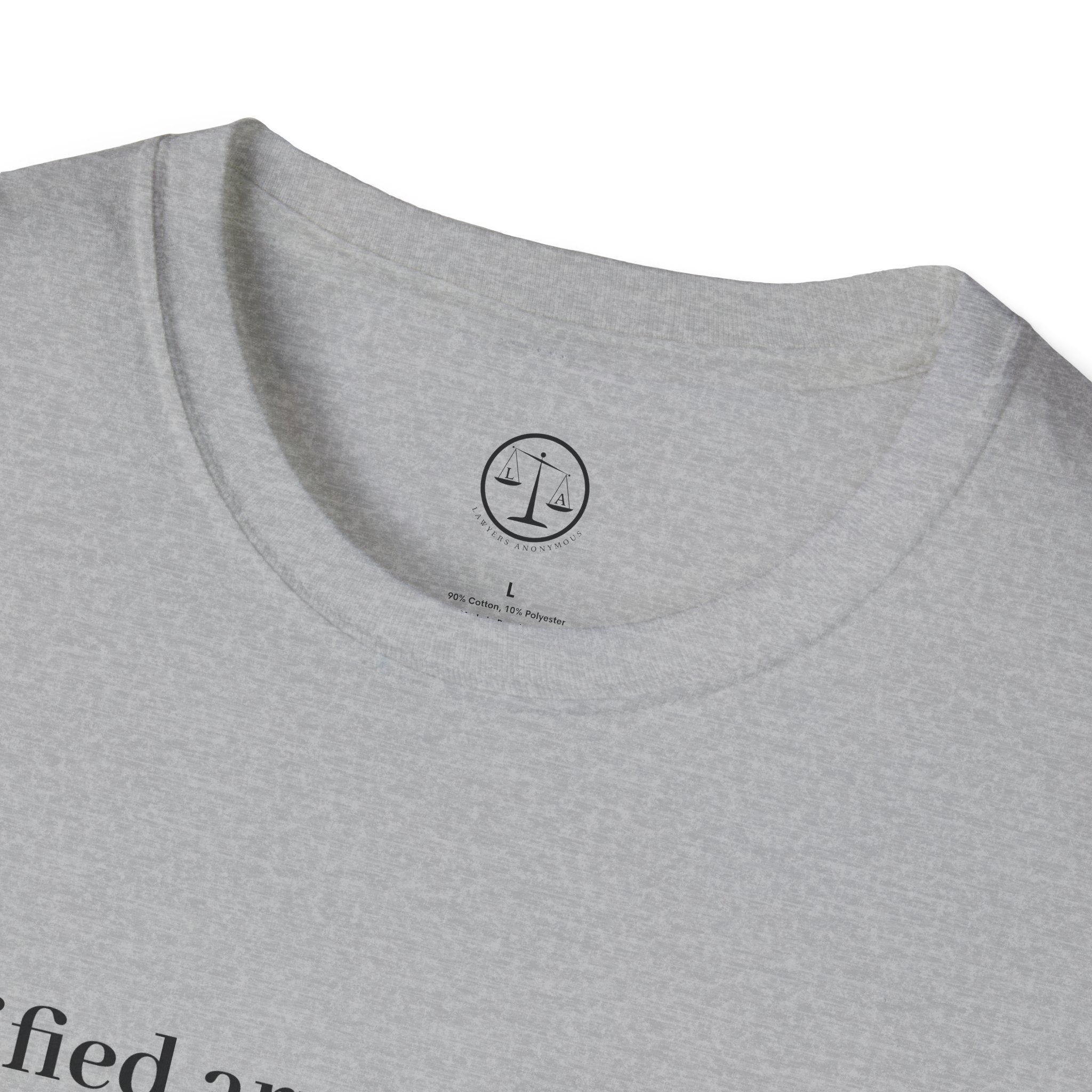 T-Shirt — “certified armchair lawyer.” Minimalist Funny Legal Enthusiast Tee